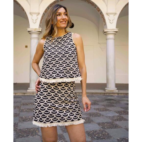 MANGO BLOGGER FAVE!!! Co-Ord Set Crochet Top and Mini Skirt NWT - Picture 6 of 16